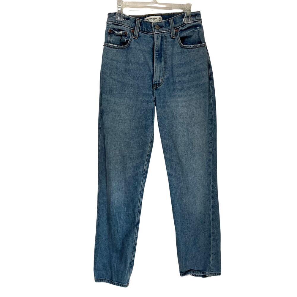 Abercrombie & Fitch Ultra High Rise Ankle Straight Light Blue Jeans Sz 26